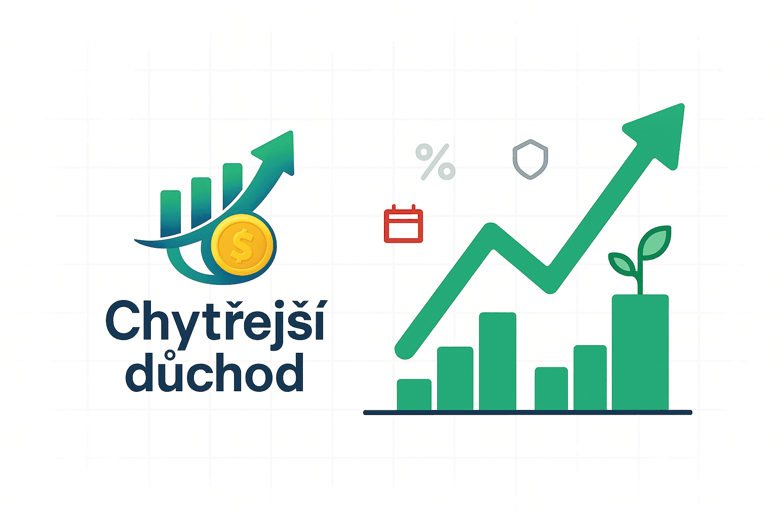 Paní se šálkem čaje a grafem růstu